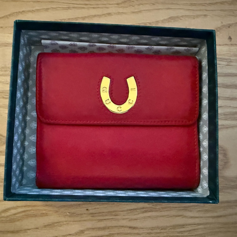 Vintage Gucci Horseshoe wallet with original box